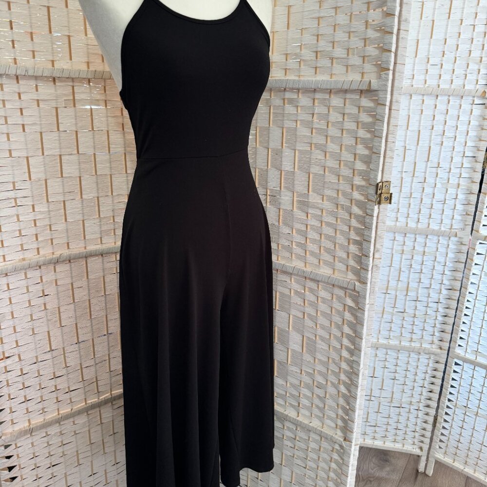 silence + noise Polyester Low Crossover Back Black Jumpsuit - Women's Size M